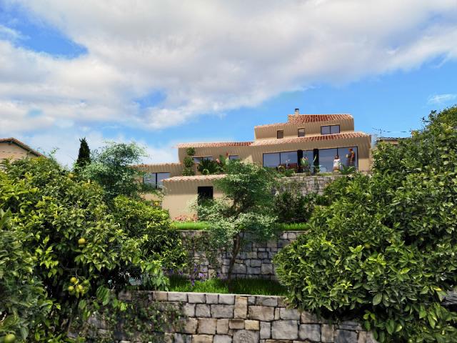 Rénovation lourde d'une maison sur les hauteurs de Vallauris