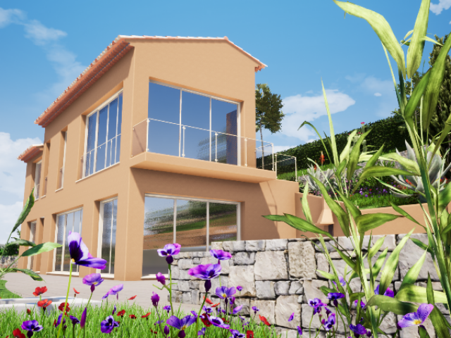 Surélévation et modernisation d'une villa sur les hauteurs de Golfe-Juan