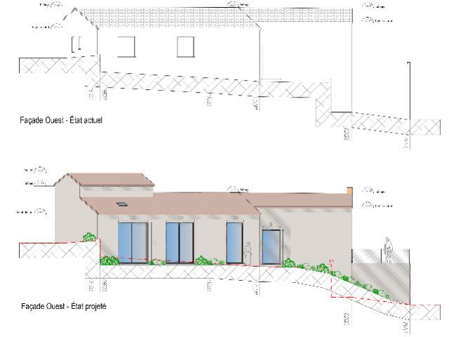 Surélévation moderne d'une villa sur les hauteurs de Vallauris