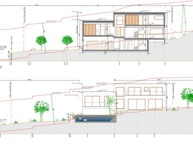 Villa contemporaine sur les hauteurs des collines de Vallauris avec vue mer